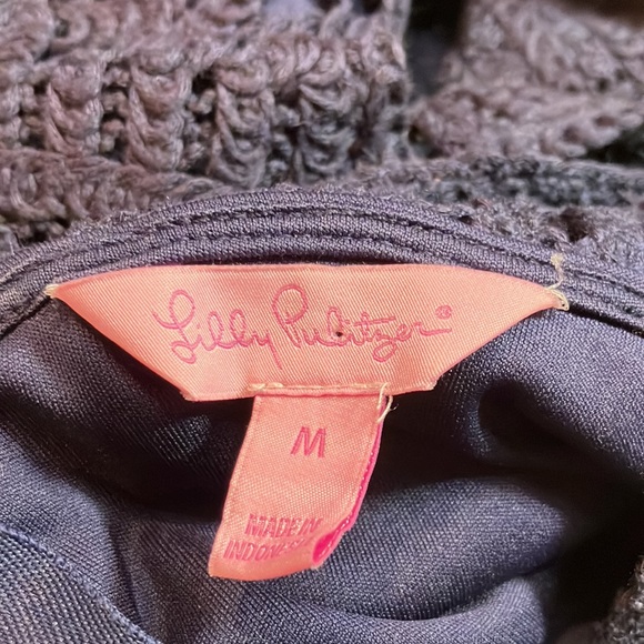 Lilly Pulitzer navy crochet shift dress - Picture 6 of 10